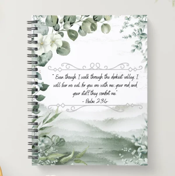 Spiral Christian Notebook - Psalm 23:4
