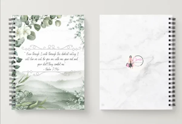 Spiral Christian Notebook - Psalm 23:4 - Image 2