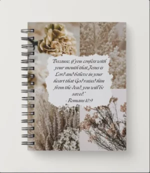 Spiral Christian Notebook - Romans 10:9