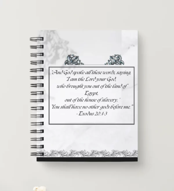Spiral Christian Notebook - Exodus 20: 1-3