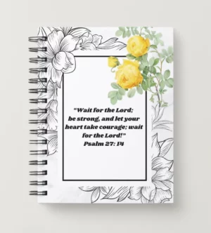 Spiral Christian Notebook - Psalm 27:14