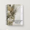 Floral Christian Notebook - Matthew 5:8