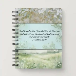 Spiral Christian Notebook - Matthew 22:37