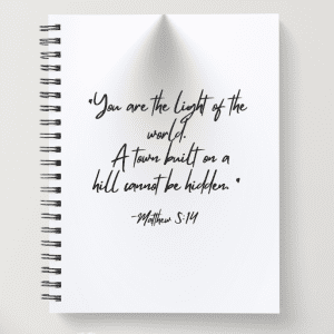 Spiral Christian Notebook -Matthew 5:14
