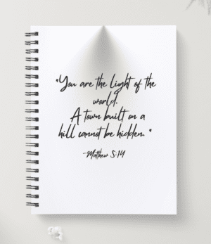 Spiral Christian Notebook -Matthew 5:14