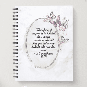 Spiral Christian Notebook - 2 Corinthians 5:17