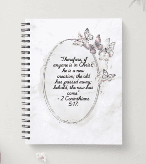 Spiral Christian Notebook - 2 Corinthians 5:17