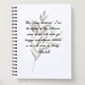 Spiral Christian Notebook - John 6:35
