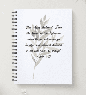 Spiral Christian Notebook - John 6:35
