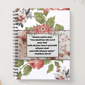 Spiral Christian Notebook - Matthew 22:37
