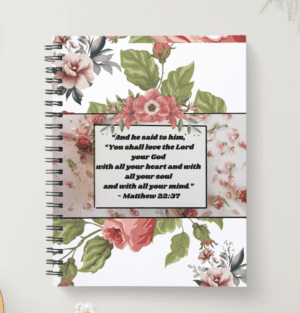Spiral Christian Notebook - Matthew 22:37