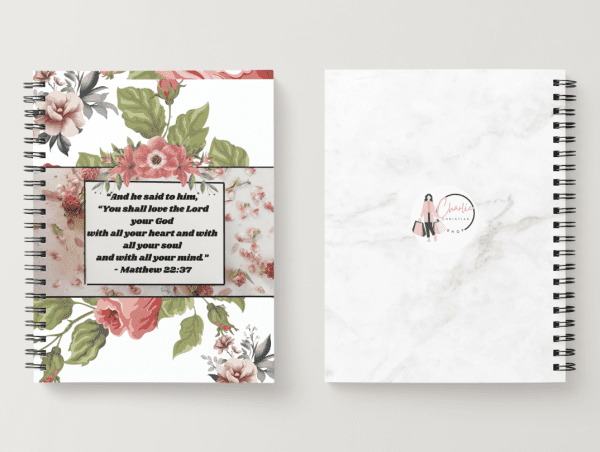 Spiral Christian Notebook - Matthew 22:37 - Image 2