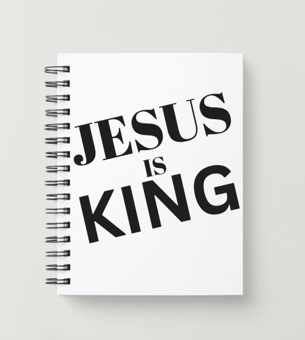 Spiral Christian Notebook - Jesus is King