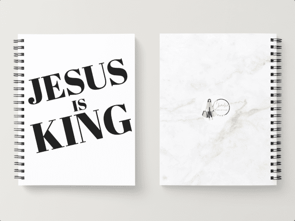 Spiral Christian Notebook - Jesus is King - Image 3