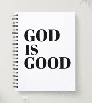 Spiral Christian Notebook - God Is Good