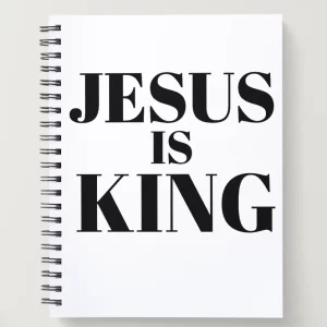 Spiral Christian Notebook - Jesus is King