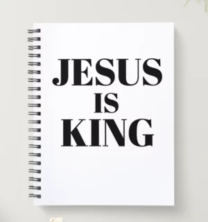 Spiral Christian Notebook - Jesus is King