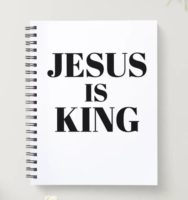 Spiral Christian Notebook - Jesus is King