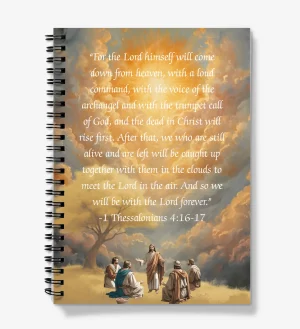 Spiral Christian Notebook  - 1 Thessalonians 4:16-17