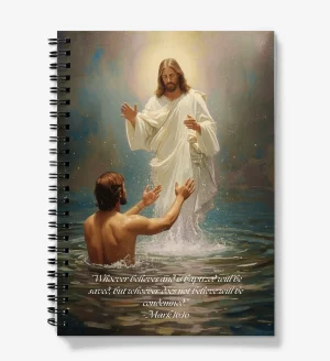 Spiral Christian Notebook  - Mark 16:16