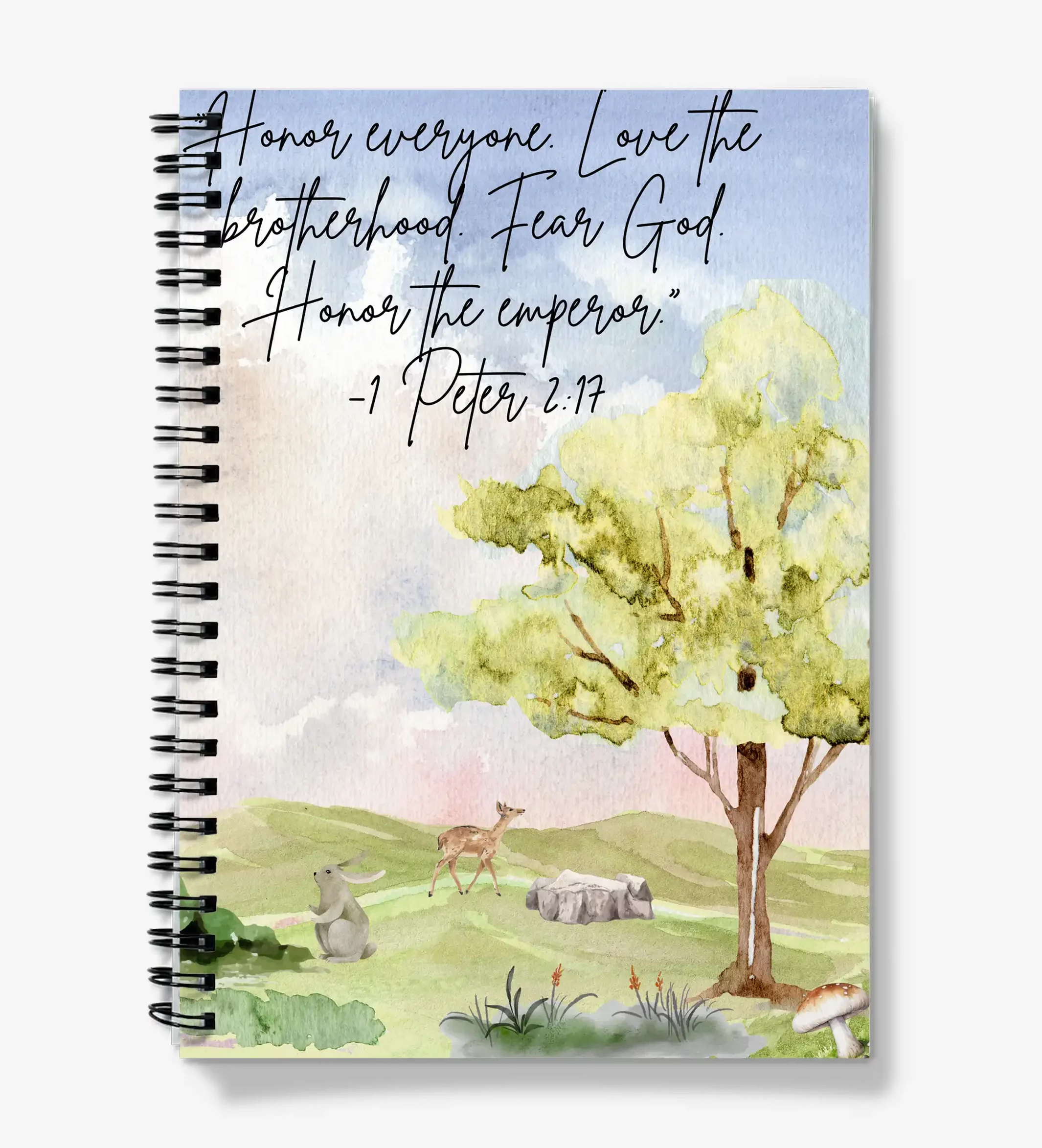 Spiral Christian Notebook – 1 Peter 2:17
